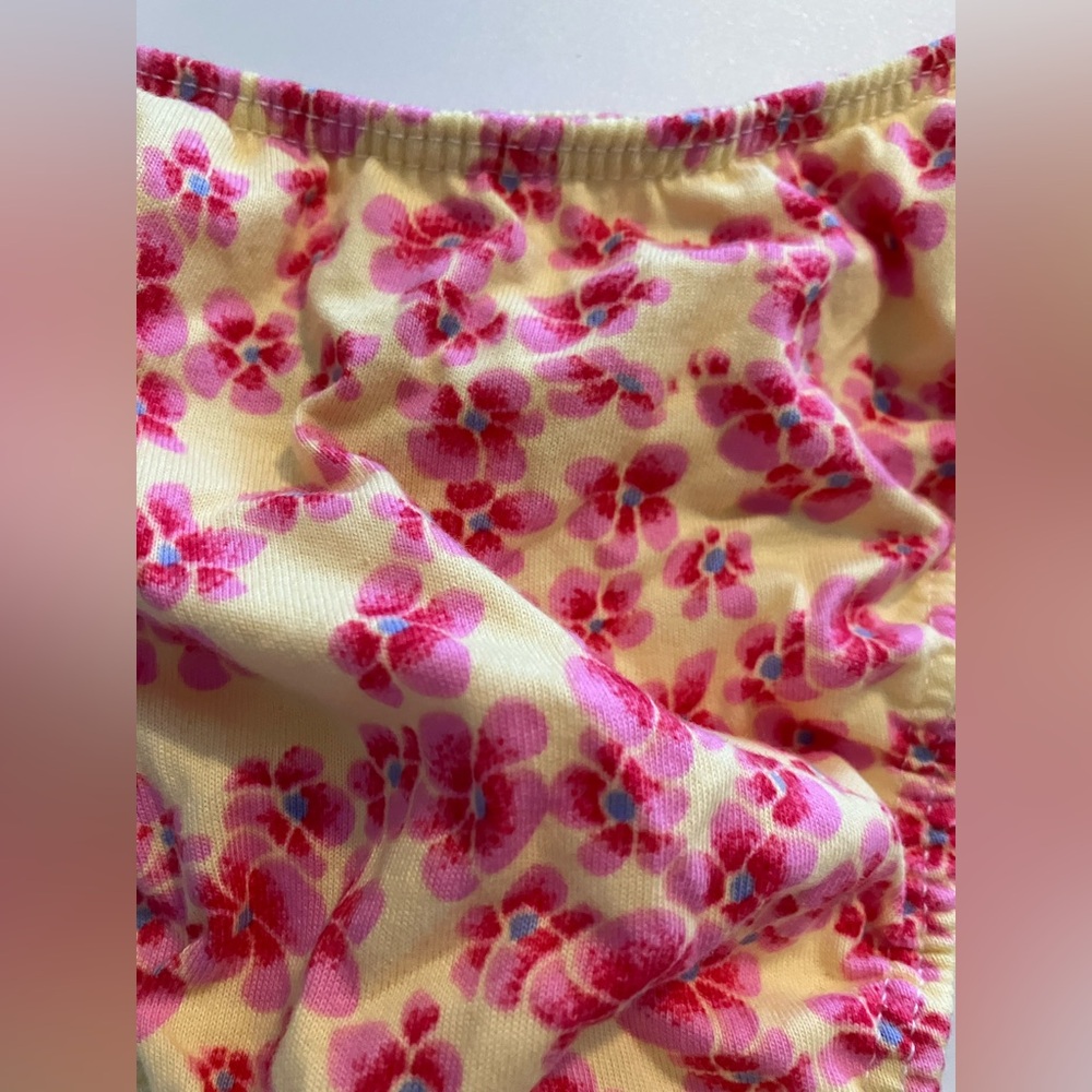 Mirror Palais NWT Mom High Cut Bikini Bottoms XS Yellow Ditsy Floral Pristine - Picture 5 of 6